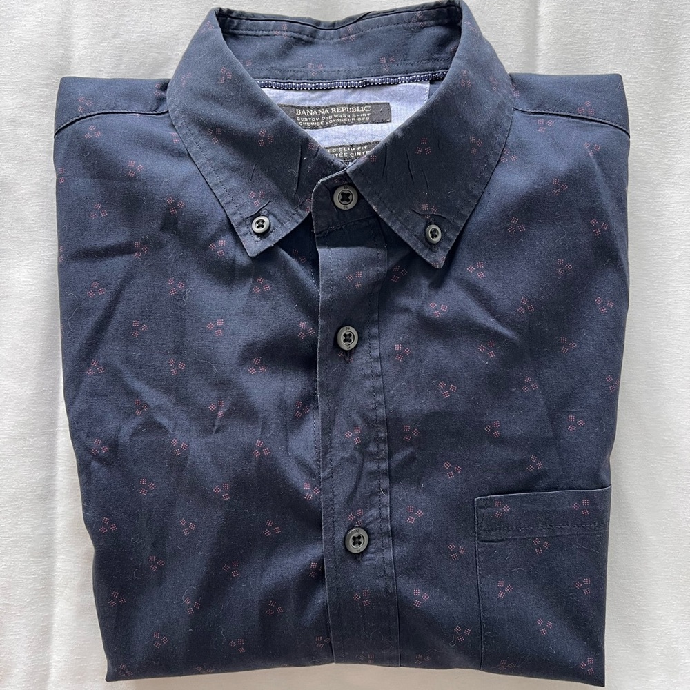 Banana Republic Blue Casual Button Down Shirt